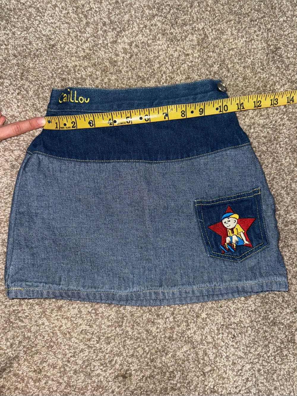 Vintage Y2K Caillou Denim Skirt for Toddler👖